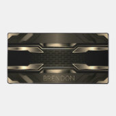 Schwarz-Antike Silver Gaming Hintergrund Schreibtischunterlage (Vorderseite)