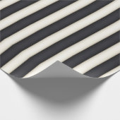 Schwarz-Antike Viktorianische Streifen Geschenkpapier (Ecke)