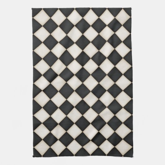 Schwarz & Antiquitäten Weißdiamanten Geschirrtuch (Vertikal)