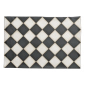 Schwarz & Antiquitäten Weißdiamanten Kissenbezug (Rückseite-Links)