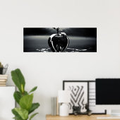 Schwarz-Apple-Wanddekoration (Matte) Poster (Heimbüro)