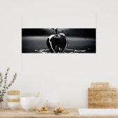 Schwarz-Apple-Wanddekoration (Matte) Poster (Küche)