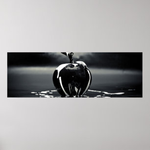 Schwarz-Apple-Wanddekoration (Matte) Poster