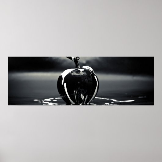 Schwarz-Apple-Wanddekoration (Matte) Poster (Vorne)