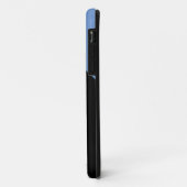 schwarz & aqua-blaue monogrammierte Initialen Mini Case-Mate iPhone Hülle (Hinten/Links)
