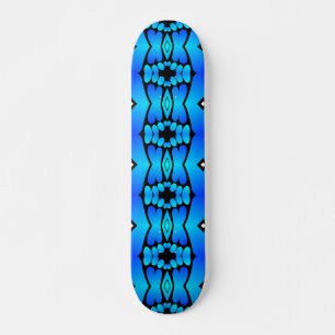 Schwarz-Aqua-geometrisch Skateboard