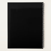 Schwarz-Aquamarin-Monogramm Planer (Rückseite)