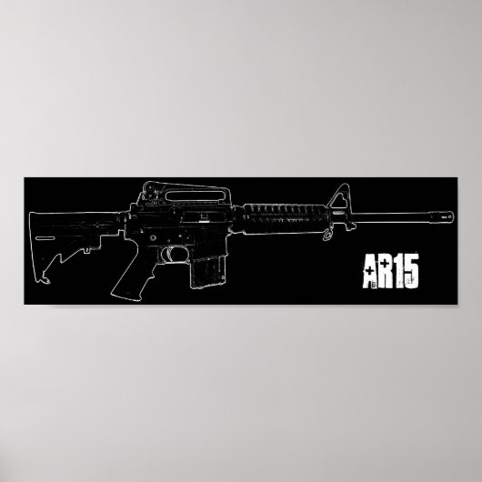 schwarz ar 15 Poster (Vorne)