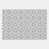 Schwarz-Arabisches geometrisches Muster Geschenkpapier Set (Vorderseite)