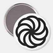 Schwarz-Armenische Ewigkeit-Symbol auf Weiß Magnet (Vorderseite/Rückseite)