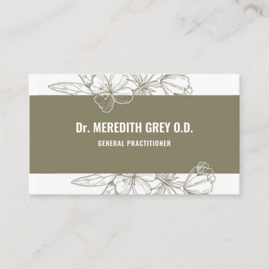 Schwarz-Ästhetik Dunkelfärbung Grün Extravagant Visitenkarte (Vorderseite)