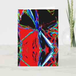 Schwarz auf Abstraktem Blume-Design Karte