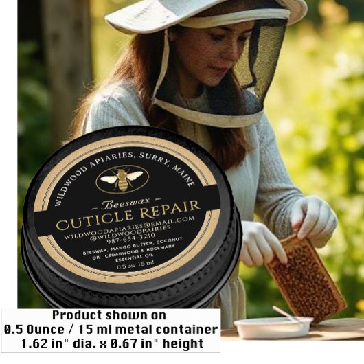 SCHWARZ AUF DEM KRAFT-Etikett für die Reparatur vo Runder Aufkleber