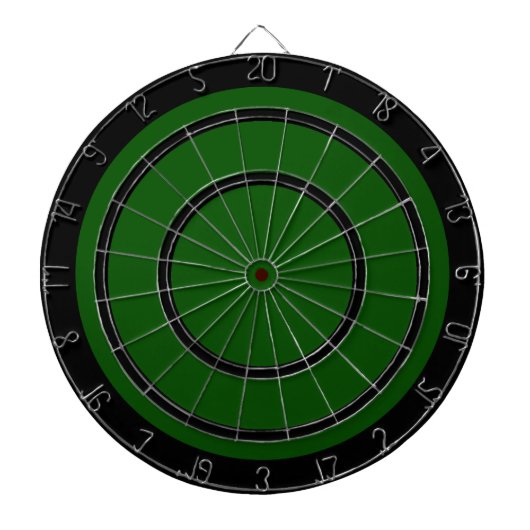 Schwarz auf der Green Regulation - Dart Board Dartscheibe (vorne)
