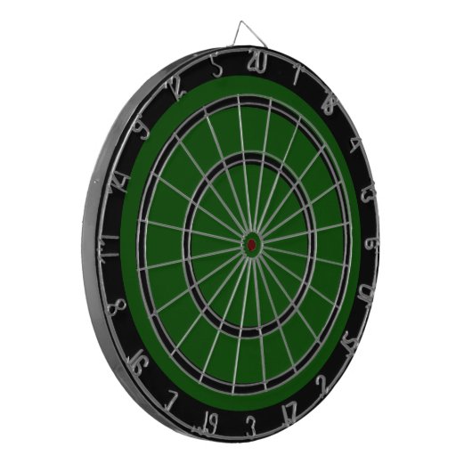 Schwarz auf der Green Regulation - Dart Board Dartscheibe (Vorderseite Links)