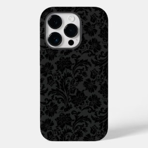 Schwarz auf dunkelgrau vintage Damast Case-Mate iPhone Hülle