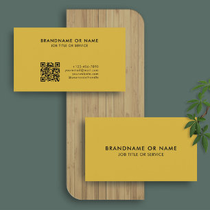 Schwarz auf Gold   Minimalistischer QR-Code Visitenkarte