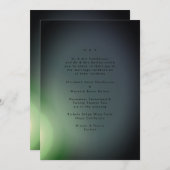 Schwarz auf Gradient Moderne Minimalistisch Einfac Einladung (Vorne/Hinten)