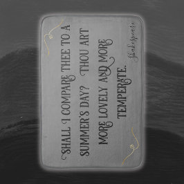 Schwarz auf Gray Shakespeare soll ich vergleichen. Badematte