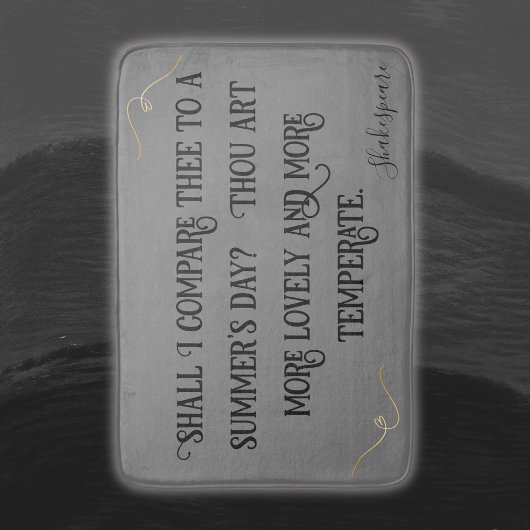 Schwarz auf Gray Shakespeare soll ich vergleichen. Badematte