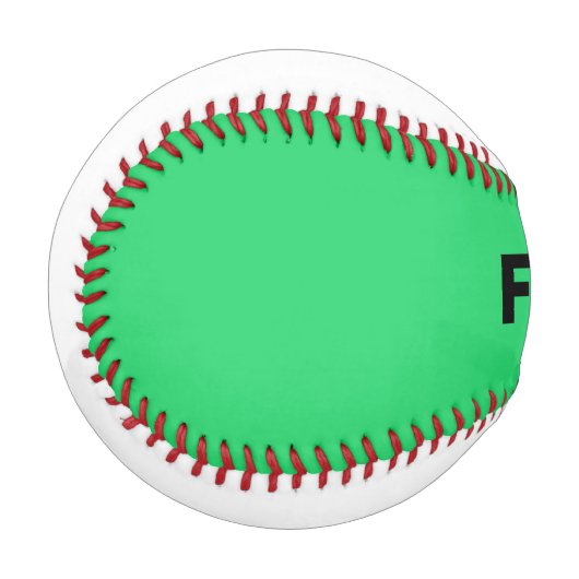 Schwarz auf grünem Baseball (Vorderseite Links)