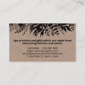 Schwarz auf Kraft Handgefertigte Badeseife Butters Visitenkarte (Rückseite)
