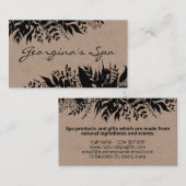 Schwarz auf Kraft Handgefertigte Badeseife Butters Visitenkarte (Vorne/Hinten)