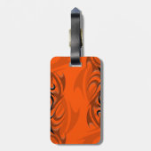 Schwarz auf Orange "Smoke" Gepäckmarke Gepäckanhänger (Rückseite vertikal)