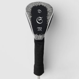 Schwarz auf Personalisiert Golf Headcover