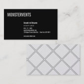 Schwarz auf Platin, für Veranstaltungsplaner Visitenkarte (Vorne/Hinten)