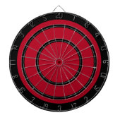 Schwarz auf Red Design Dart Board Dartscheibe (vorne)