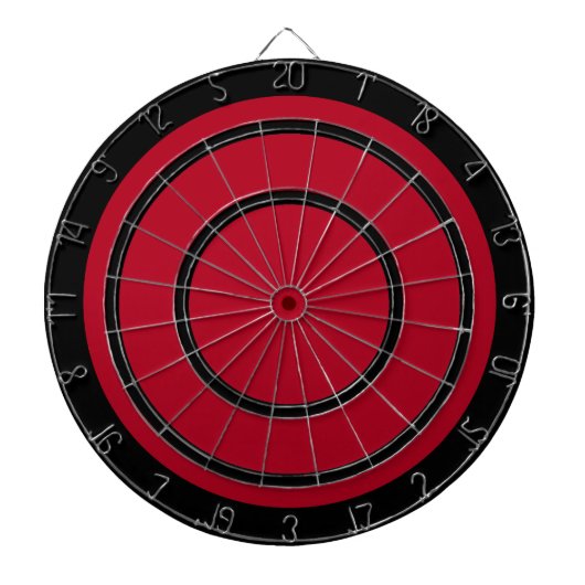 Schwarz auf Red Design Dart Board Dartscheibe (vorne)
