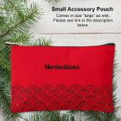 Schwarz auf Rot - Arches Glam Kleines Zubehör Beut Zubehörtasche