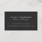 Schwarz auf Rotem Weinglas Visitenkarte (Rückseite)