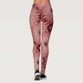 schwarz auf roter Schnauze Leggings (Rückseite)