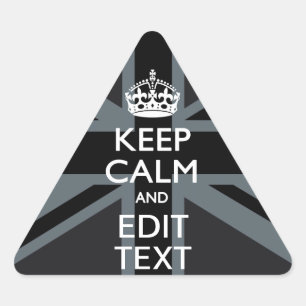 Schwarz auf Schwarz Behalten Ruhe holen Sie sich I Dreieckiger Aufkleber