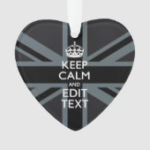 Schwarz auf Schwarz Behalten Ruhe holen Sie sich I Ornament (Vorderseite)