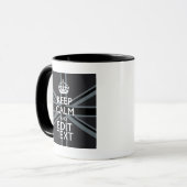 Schwarz auf Schwarz Behalten Ruhe holen Sie sich I Tasse (Vorderseite Links)