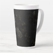 Schwarz auf Schwarz Design Milchtasse (Rechte Ecke)