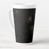 Schwarz auf Schwarz Design Milchtasse (Linke Ecke)