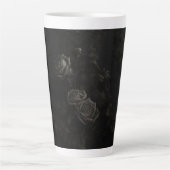Schwarz auf Schwarz Design Milchtasse (Vorderseite)