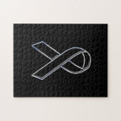 Schwarz auf schwarzem Band-Bewusstsein Puzzle (Horizontal)