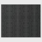 Schwarz auf schwarzem exotischen Boa Constrictor S Geschenkpapier (Flach)