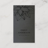 SCHWARZ AUF SCHWARZEM LOTUS EINFACHER REIKI SPIRIT VISITENKARTE (Vorderseite)