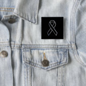 Schwarz auf schwarzem Stil Band-Bewusstsein Button (Beispiel)