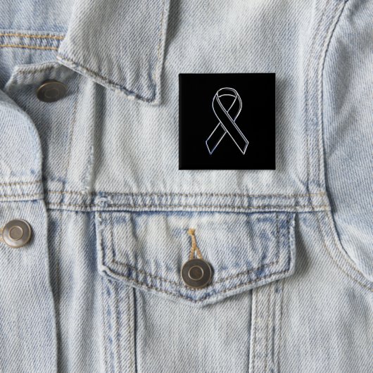 Schwarz auf schwarzem Stil Band-Bewusstsein Button (Beispiel)