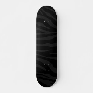 Schwarz auf schwarzem Zebra Print Old School Skate Skateboard