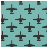 Schwarz auf türkisfarbenem A-10-Muster für Kampfje Stoff (Nahaufnahme)