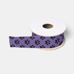 Schwarz auf Ultra-Violet-Katze/Hund/Tierpfanne dru Ripsband