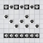 Schwarz auf Weiß drucken Fliese<br><div class="desc">#Black #PawPrint on white #Tile 👉 Für einen weißen Pfow-Druck auf schwarz,  kopieren Sie diesen URL und fügen Sie ihn ein: https://www.zazzle.com/z/k7vf7cns?rf=238616437821221436</div>